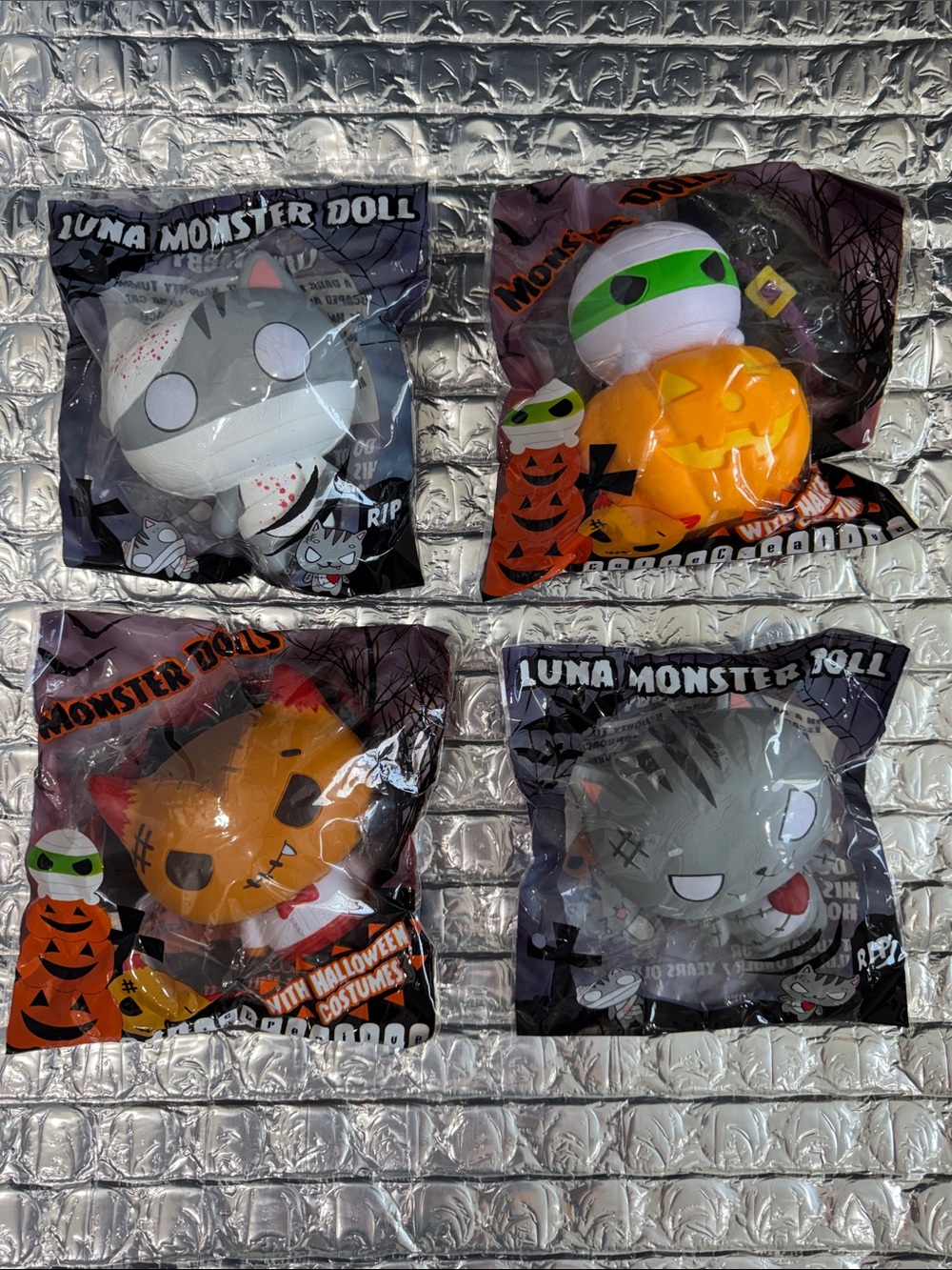 Cutie Creative Luna Monster Doll Squishy Complete Set 4 Pack New